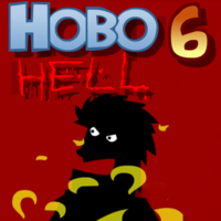 Hobo 6: Hell,Hobo 6 is subtitled Hell, and that is what you can expect in this game. Hobo has left earth for hell and is now facing demons and Satan himself. Arrow keys to move, A to punch and pick up objects, S for kicks and other things. Have fun!
